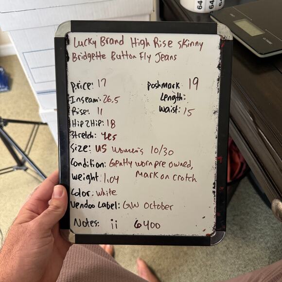 Lucky Brand High Rise Skinny Bridgette Button Fly Jeans US Women's 10/30 - Picture 9 of 9